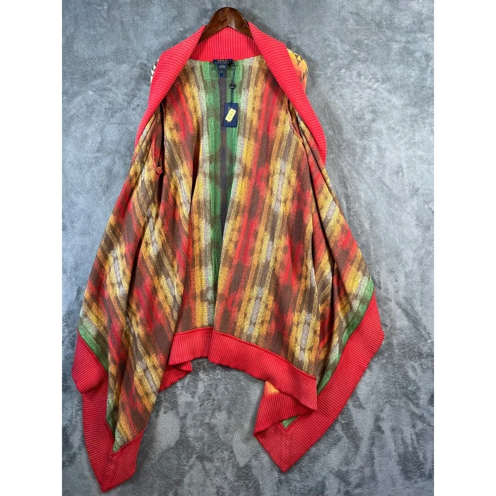 Vintage Polo Ralph Lauren Cardigan Sweater Womens XL Aztec Southwestern NWT* - Picture 2 of 10